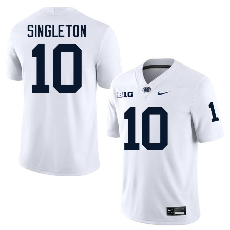 Nicholas Singleton Penn State Jersey,PSU Nittany Lions #10 Nicholas Singleton Football Jersey-White